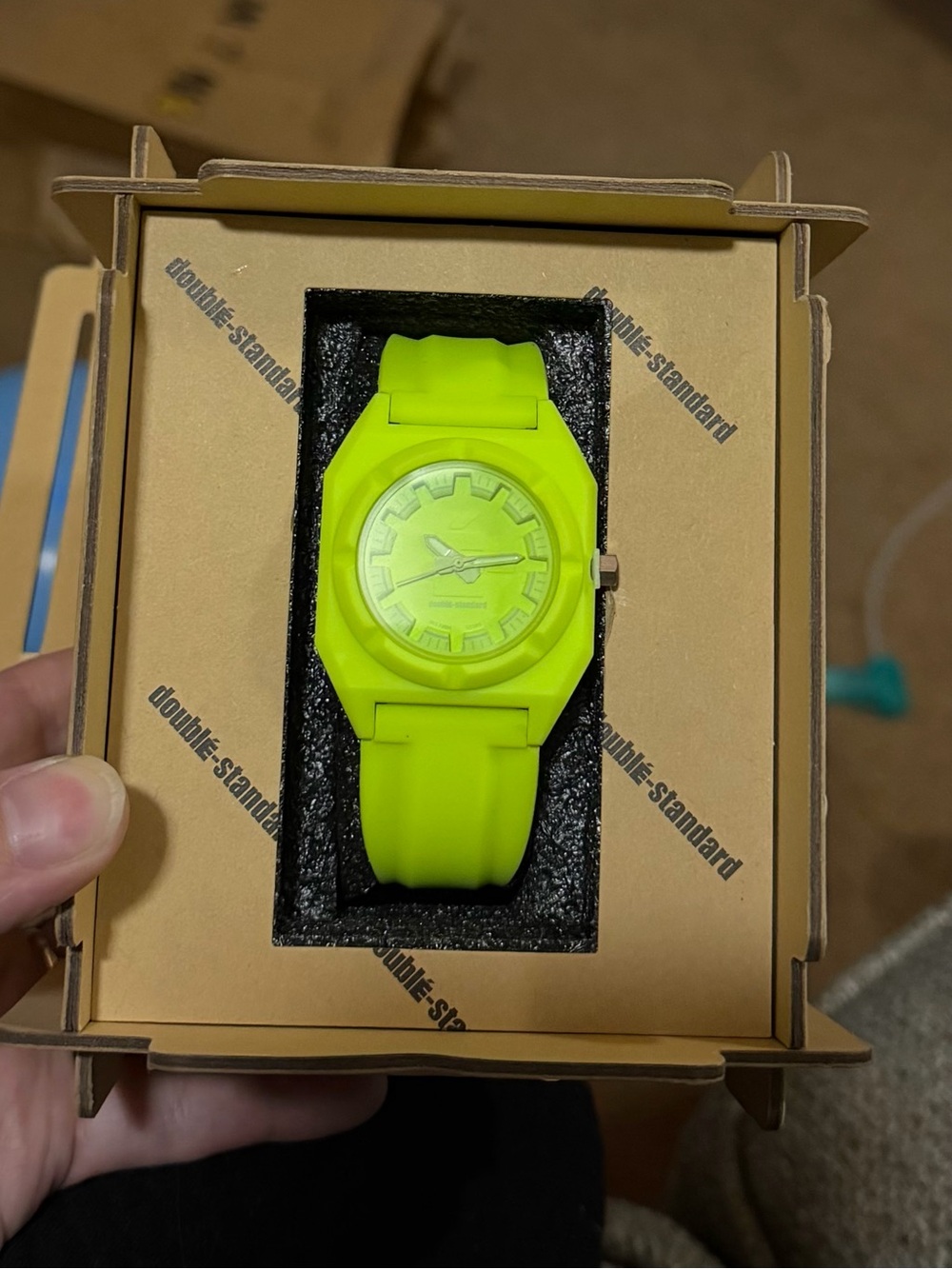 Men's Neon Yellow Silicone Watch